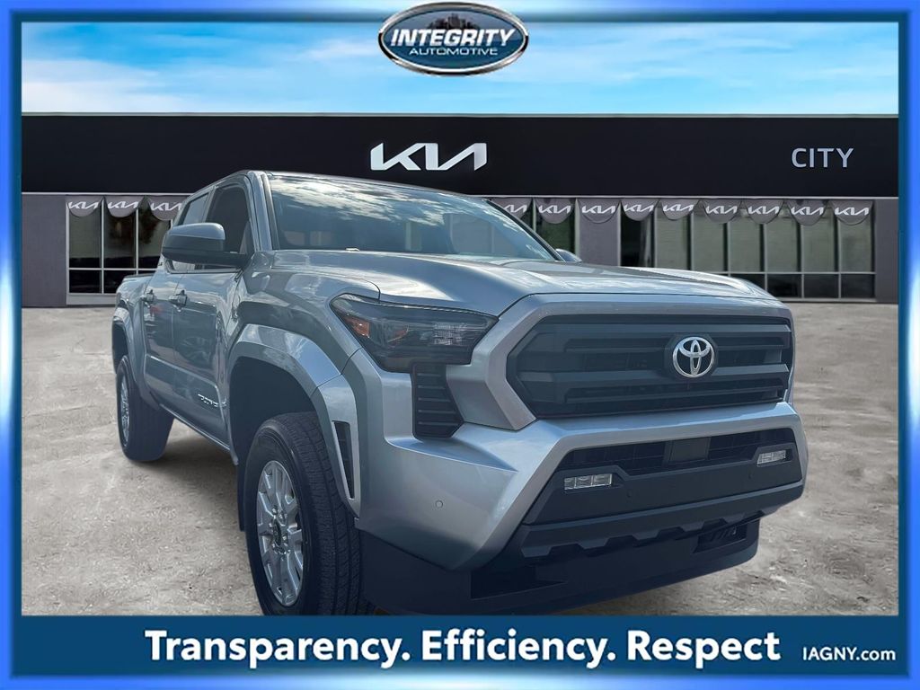 Celestial Silver Metallic 2024 Toyota Tacoma SR5 Double Cab 4WD Pickup Truck Four-Wheel Drive 8-Speed Automatic