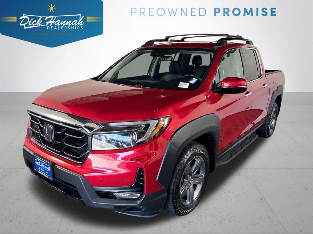 Red 2021 Honda Ridgeline Pickup Truck All-Wheel Drive 9-Speed Automatic