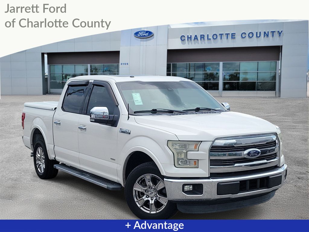 White Platinum Clearcoat Metallic 2015 Ford F-150 Pickup Truck 4X2 6-Speed Automatic