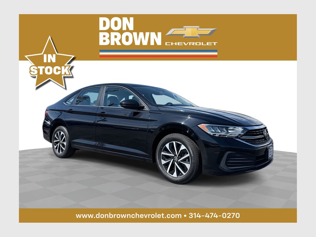 Deep Black Pearl 2024 Volkswagen Jetta S FWD Sedan Front-Wheel Drive 8-Speed Automatic