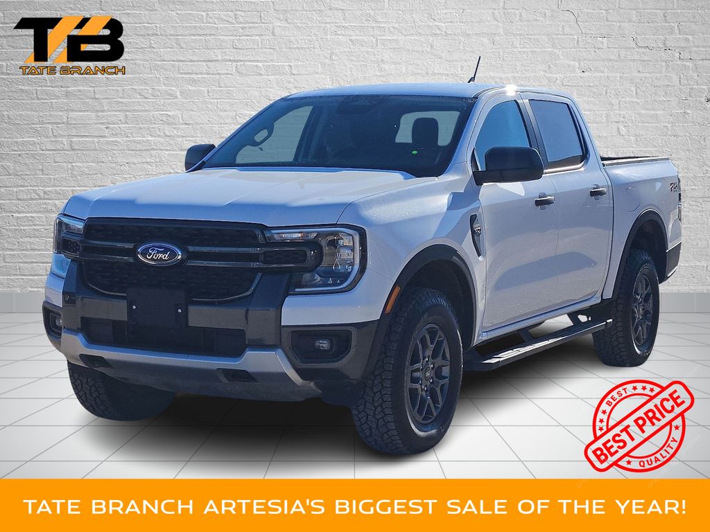 Oxford White 2025 Ford Ranger XLT SuperCrew 4WD Pickup Truck Four-Wheel Drive Automatic