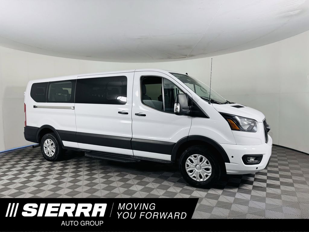 Oxford White 2025 Ford Transit Passenger 350 XLT Low Roof LB RWD Van Rear-Wheel Drive
