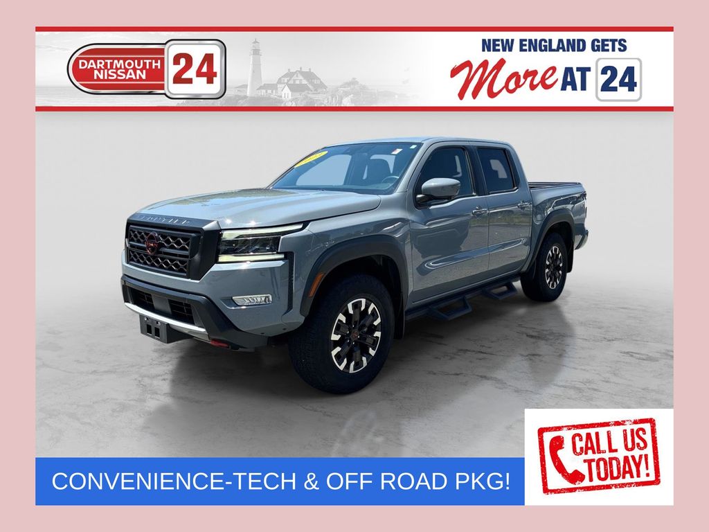 Boulder Gray 2023 Nissan Frontier Pickup Truck Four-Wheel Drive 9-Speed Automatic