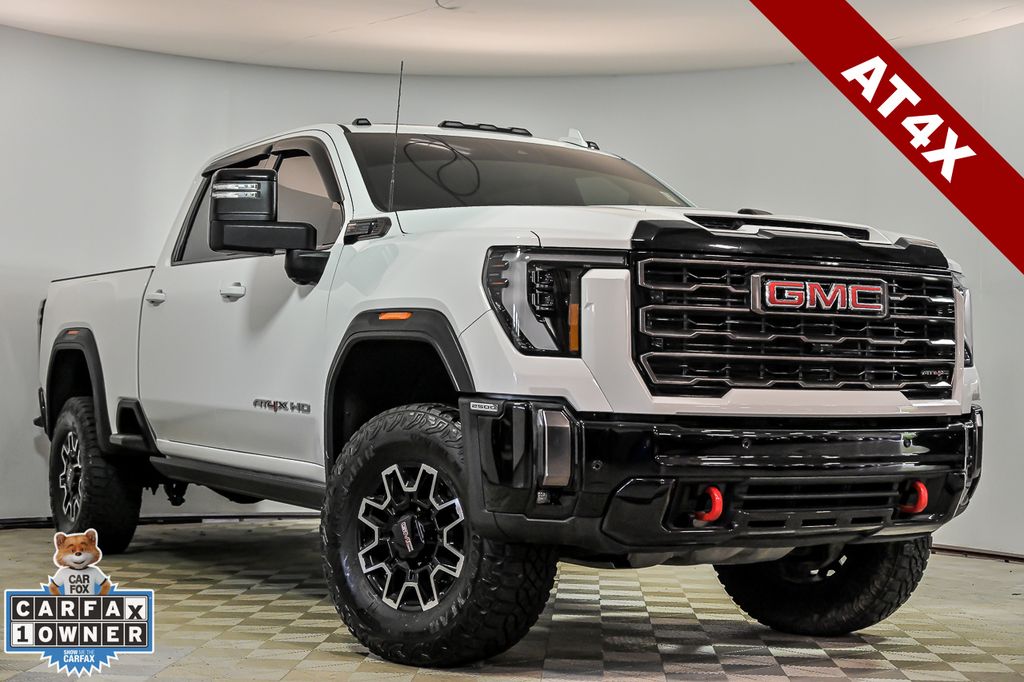 Summit White 2024 GMC Sierra 2500HD AT4X Crew Cab 4WD Pickup Truck Four-Wheel Drive Automatic