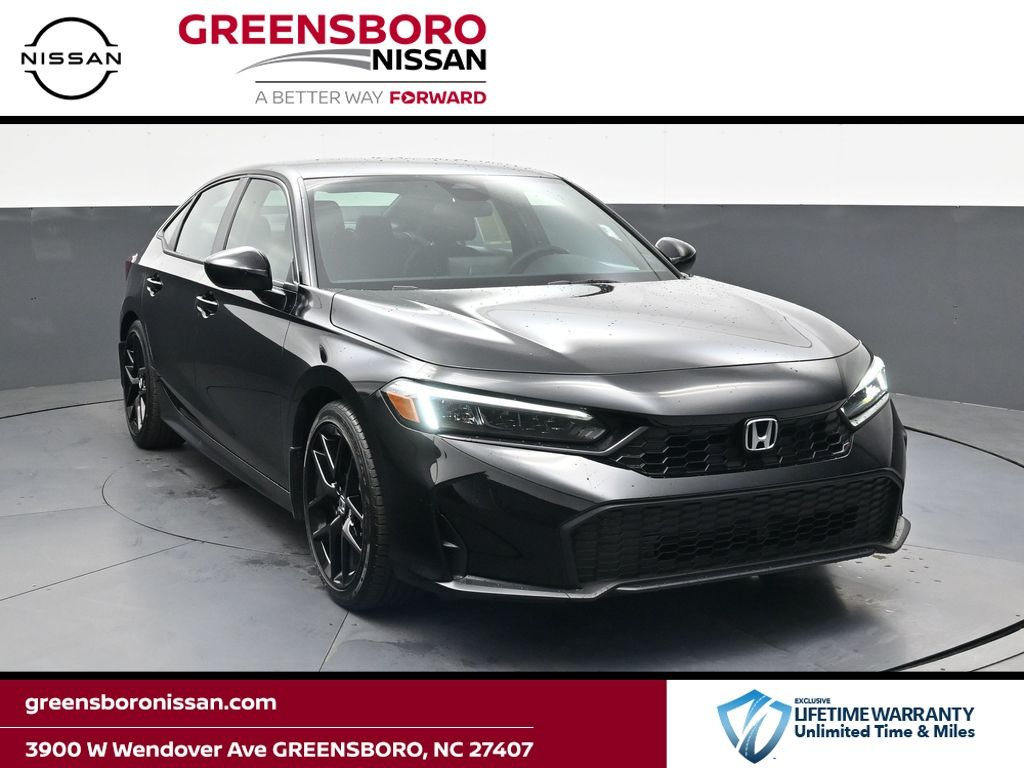 Crystal Black Pearl 2026 Honda Civic Sport FWD Sedan Front-Wheel Drive Continuously Variable Transmission