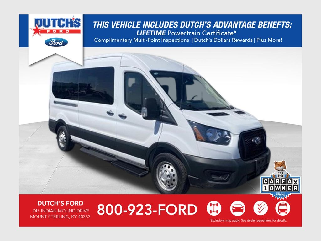 Oxford White 2025 Ford Transit Passenger 350 XL Medium Roof LB AWD Van All-Wheel Drive