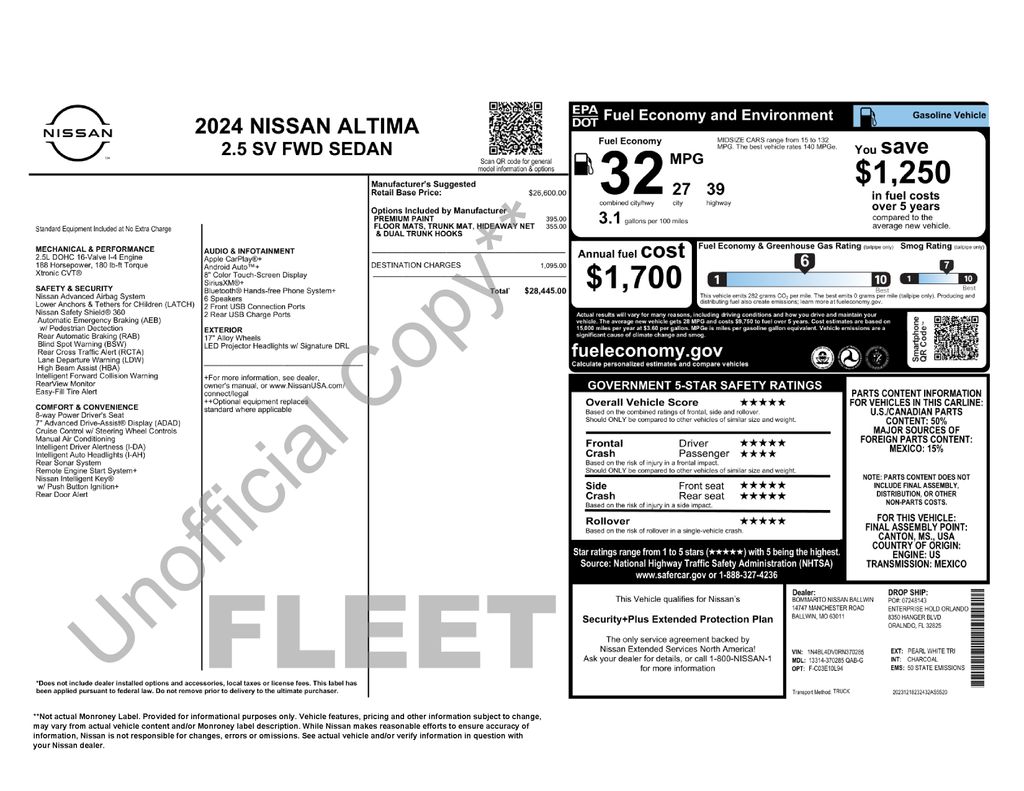 Used 2024 Nissan Altima Sedan