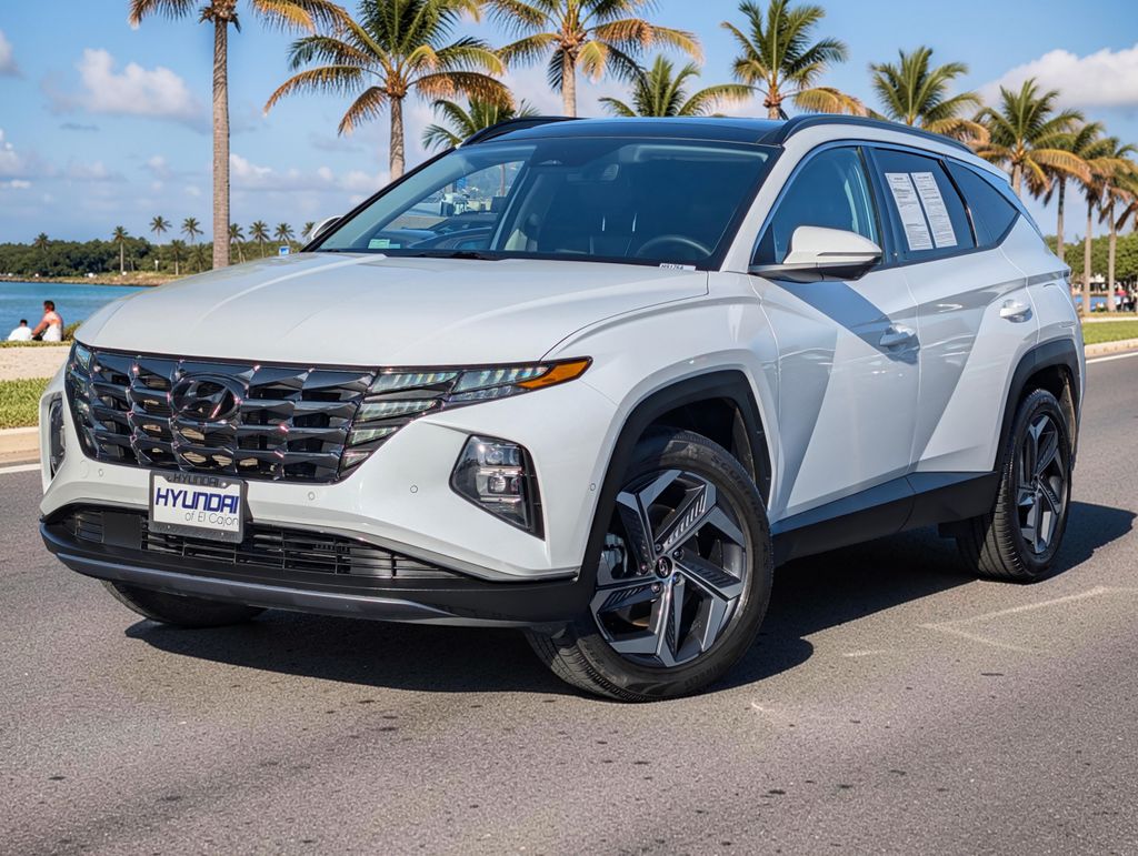 Quartz White 2022 Hyundai Tucson Hybrid Limited AWD SUV / Crossover All-Wheel Drive 6-Speed Automatic