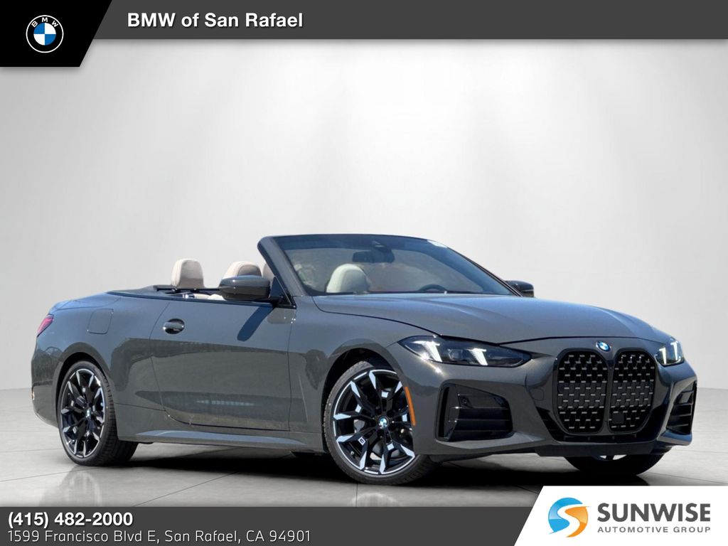 Gray (Dravit Grey Metallic) 2026 BMW 4 Series Convertible Rear-Wheel Drive 8-Speed Automatic