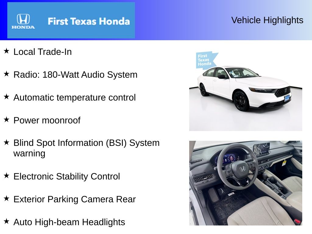 Used Car 2025 Honda Accord  Se For Sale Under $30,000 In Austin, Texas
