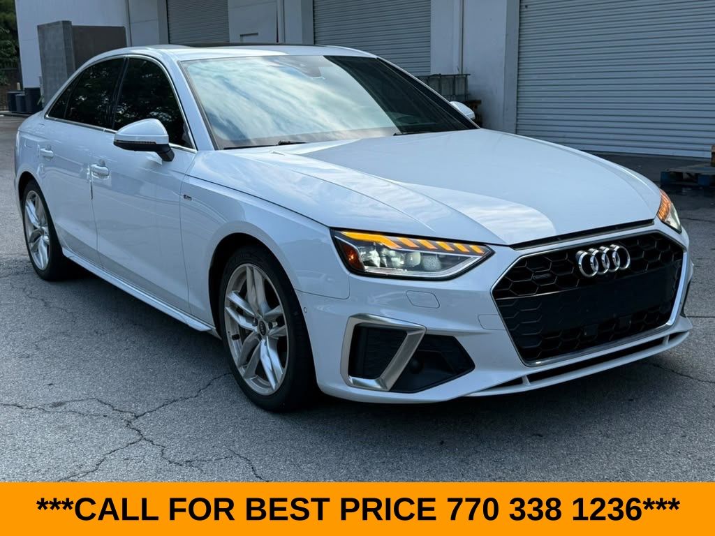 White 2022 Audi A4 Sedan All-Wheel Drive 7-Speed Automatic