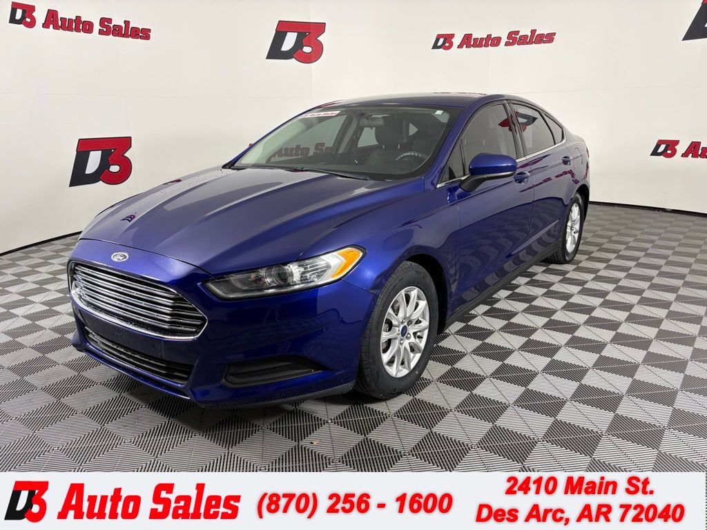 Blue 2016 Ford Fusion S Sedan Front-Wheel Drive 6-Speed Automatic