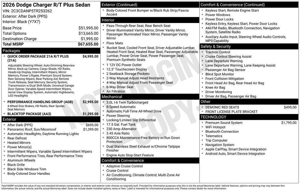 new 2026 Dodge Charger car, priced at $64,949