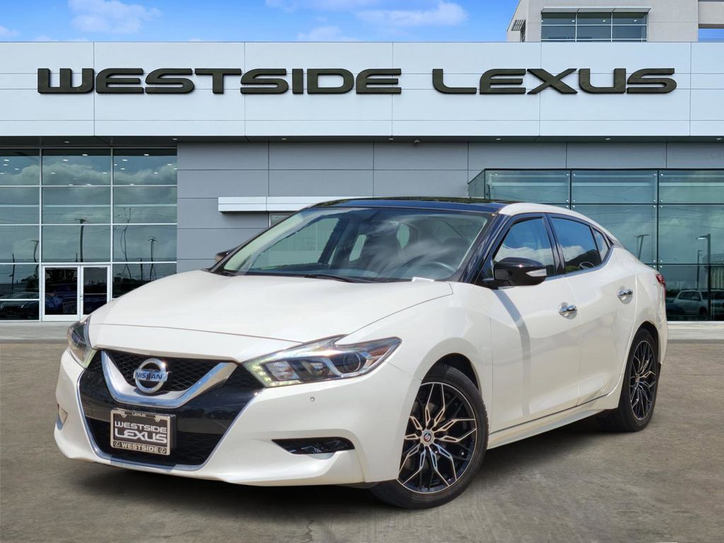 White / Black 2017 Nissan Maxima SL FWD Sedan Front-Wheel Drive Continuously Variable Transmission