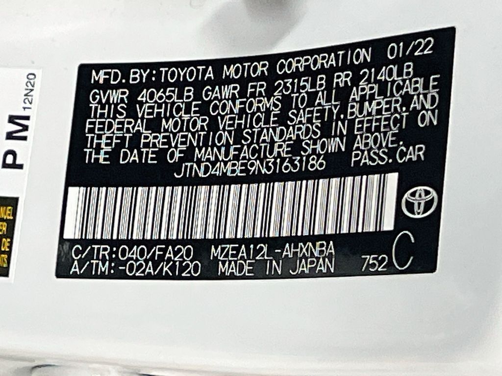Used 2022 White Toyota SE Nightshade Edition image 30
