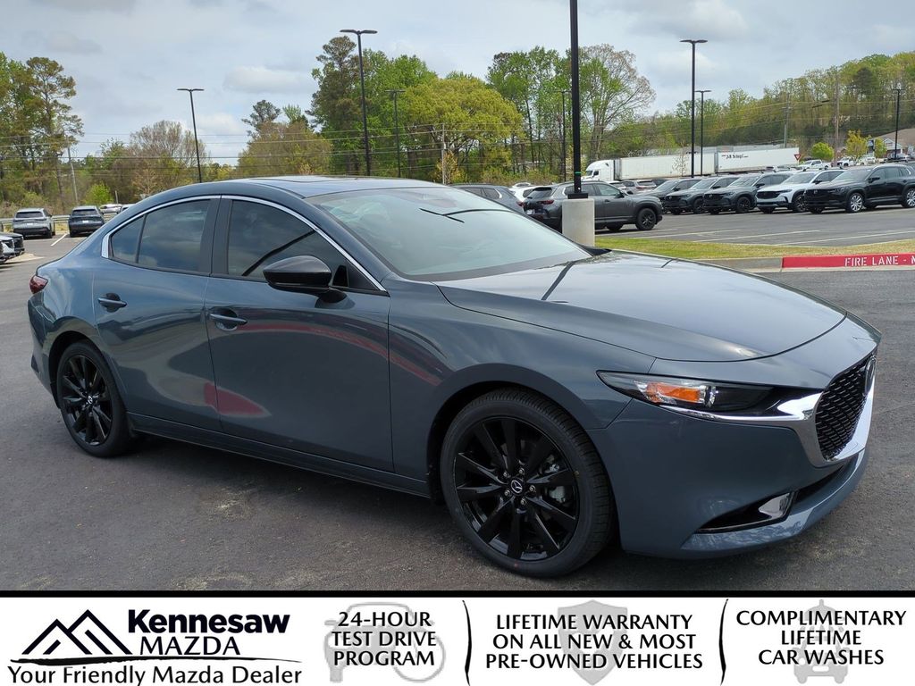 Gray Metallic 2025 Mazda MAZDA3 2.5 S Carbon Edition Sedan AWD Sedan All-Wheel Drive 6-Speed Automatic