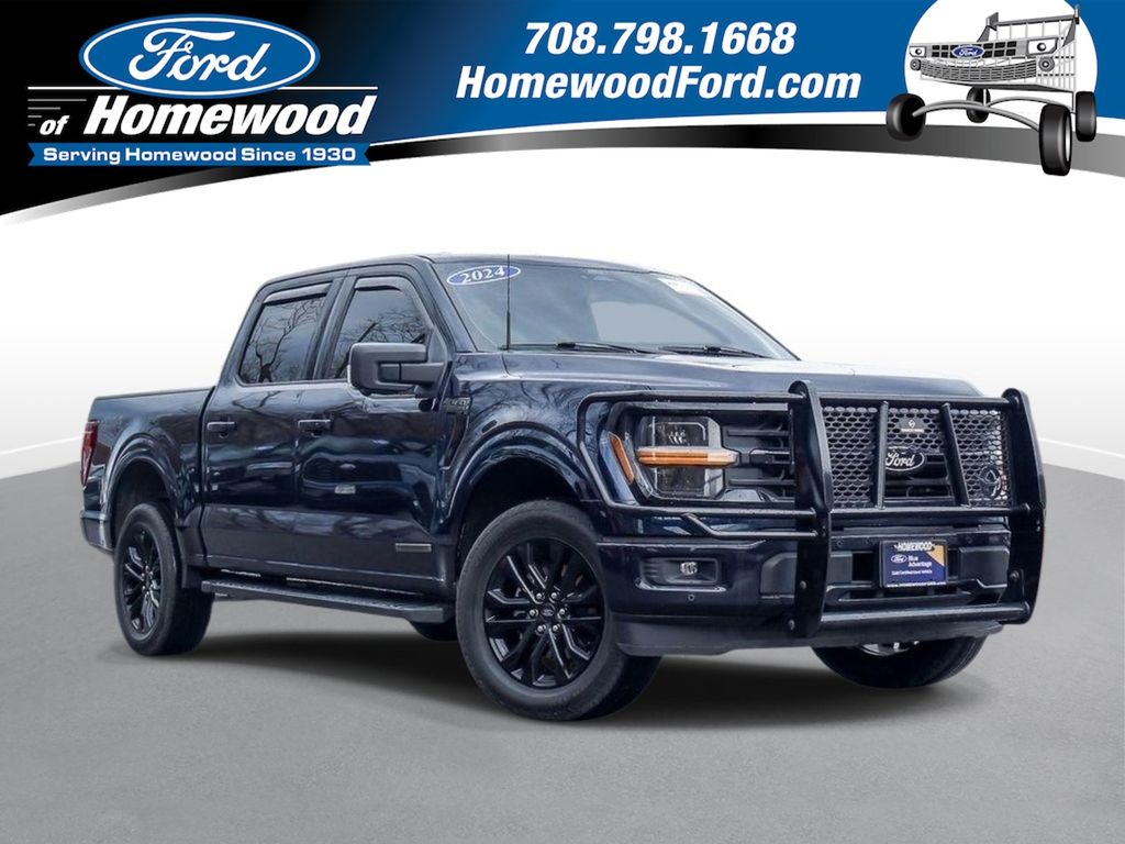 Blue Metallic 2024 Ford F-150 XLT SuperCrew 4WD Pickup Truck Four-Wheel Drive Automatic
