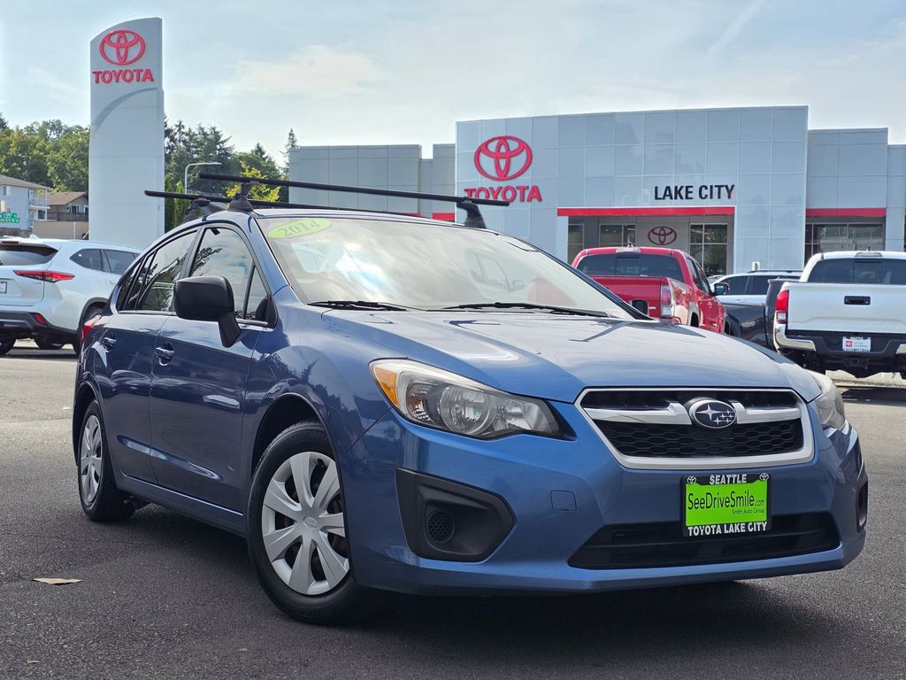 Quartz Blue Pearl 2014 Subaru Impreza Hatchback All-Wheel Drive 5-Speed Manual