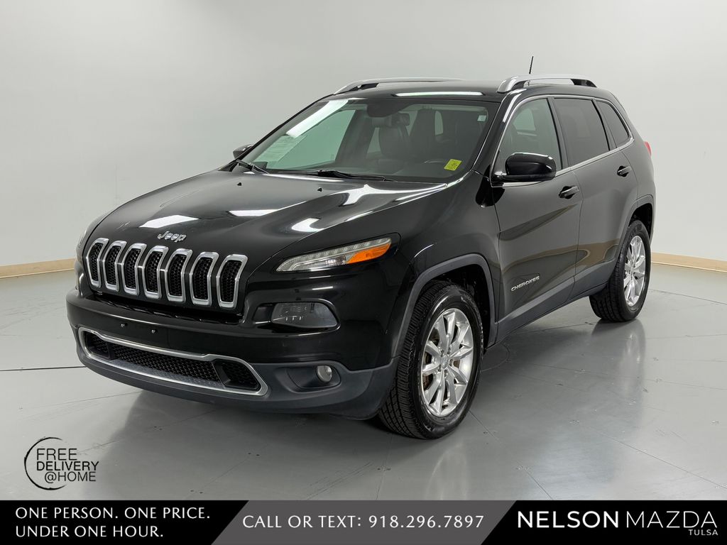 Brilliant Black Crystal Pearlcoat 2016 Jeep Cherokee Limited 4WD SUV / Crossover Four-Wheel Drive 9-Speed Automatic