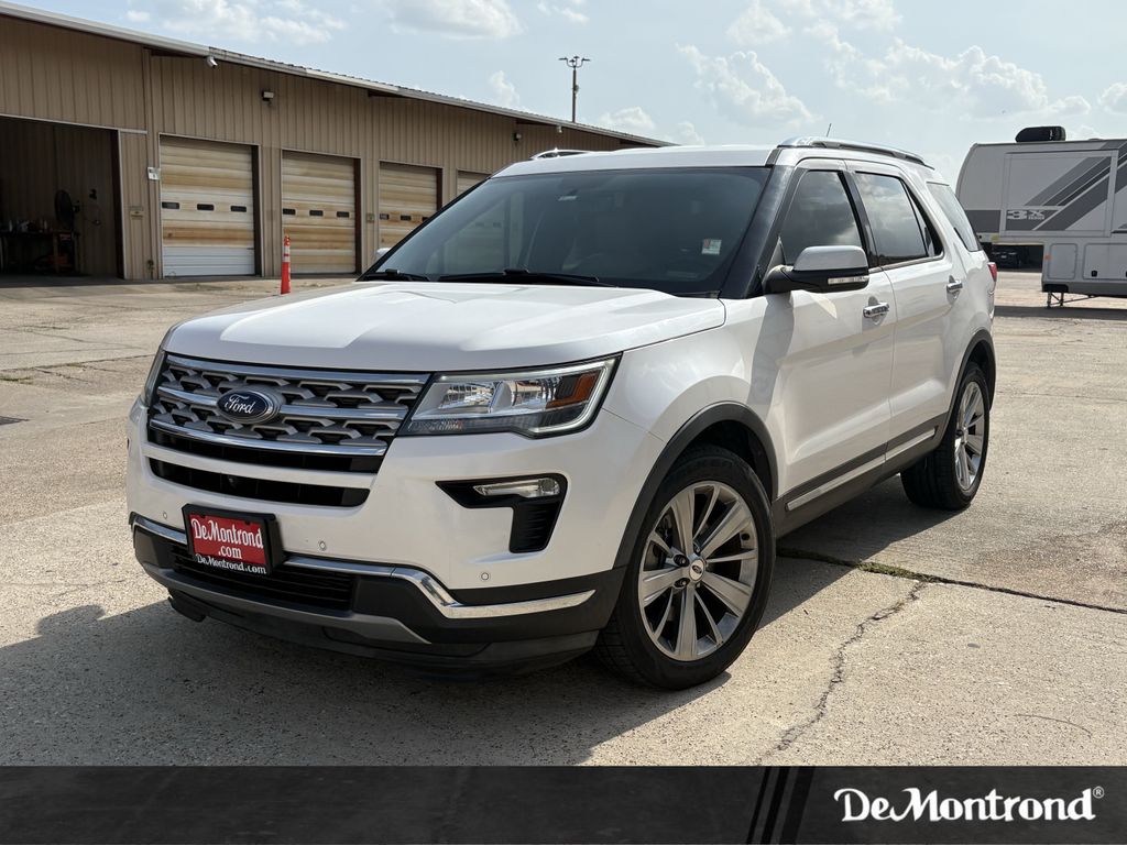 2018 Ford Explorer Limited White at Cook Ford