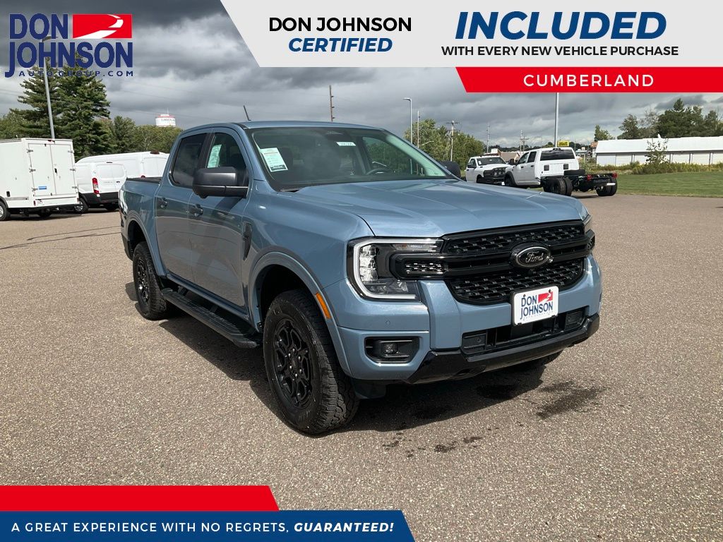 Blue (Azure Gray Metallic) 2025 Ford Ranger Pickup Truck Four-Wheel Drive Automatic