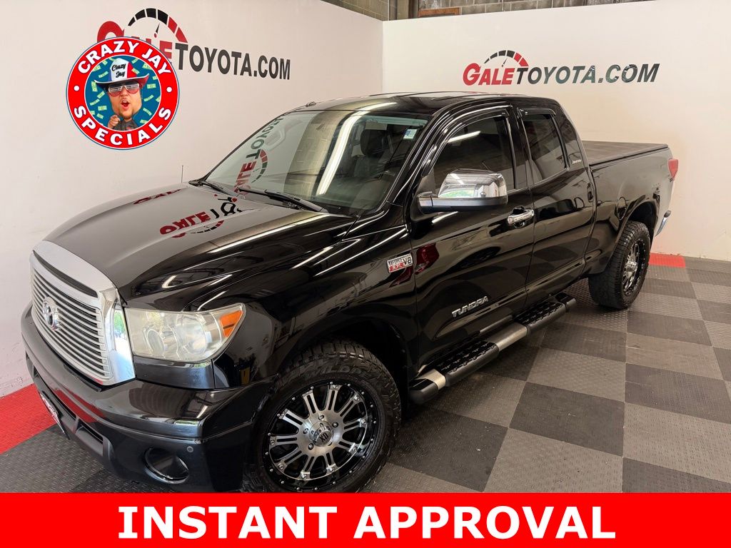 Black 2011 Toyota Tundra Limited 5.7L V8 Double Cab 4WD Pickup Truck Four-Wheel Drive 6-Speed Automatic
