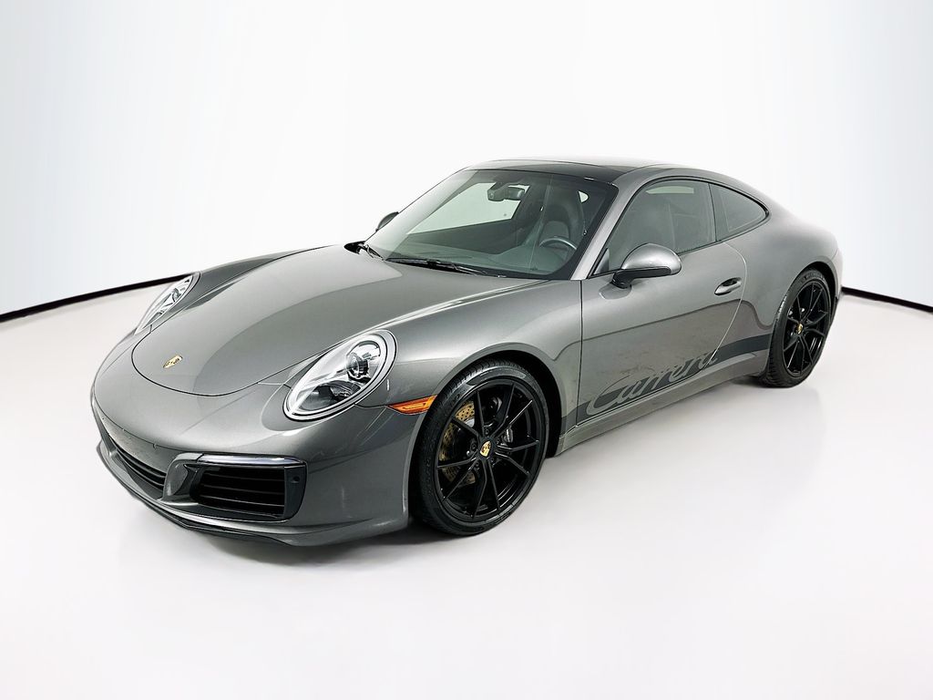 Gray (Agate Grey Metallic) 2018 Porsche 911 Coupe Rear-Wheel Drive 7-Speed Dual Clutch