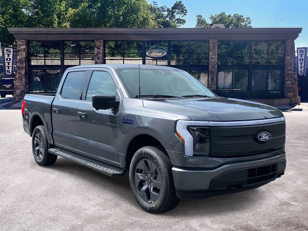 Gray Metallic 2025 Ford F-150 Lightning Pickup Truck All-Wheel Drive Automatic