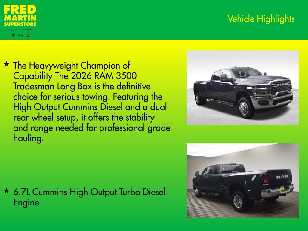 new 2026 Ram 3500 car, priced at $71,909
