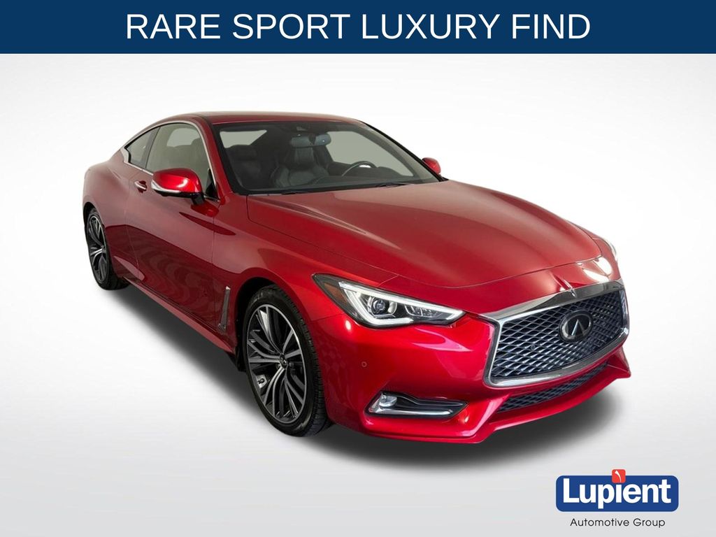 Dynamic Sunstone Red 2021 INFINITI Q60 Coupe All-Wheel Drive 7-Speed Automatic