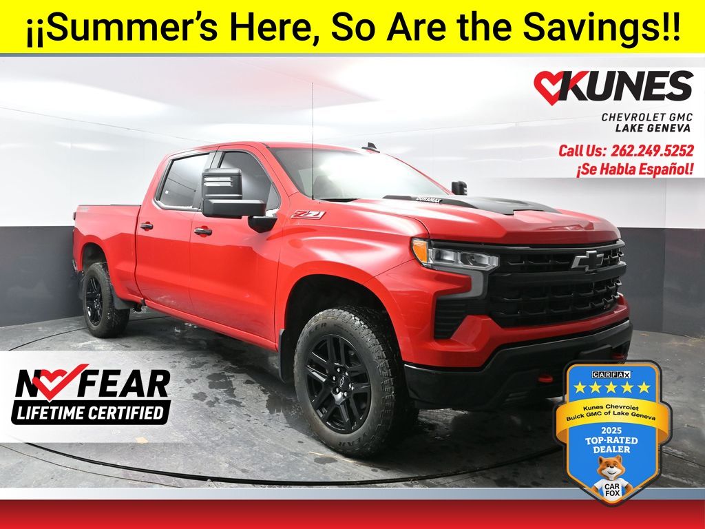 Red 2024 Chevrolet Silverado 1500 Pickup Truck Four-Wheel Drive Automatic
