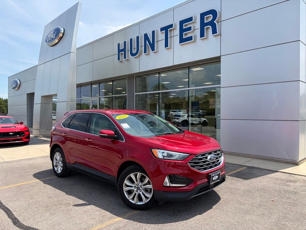 Red Metallic 2021 Ford Edge SUV / Crossover All-Wheel Drive 8-Speed Automatic
