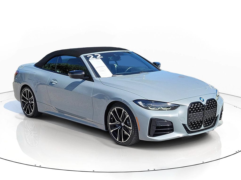 Brooklyn Gray Metallic 2022 BMW 4 Series Convertible Rear-Wheel Drive 8-Speed Automatic