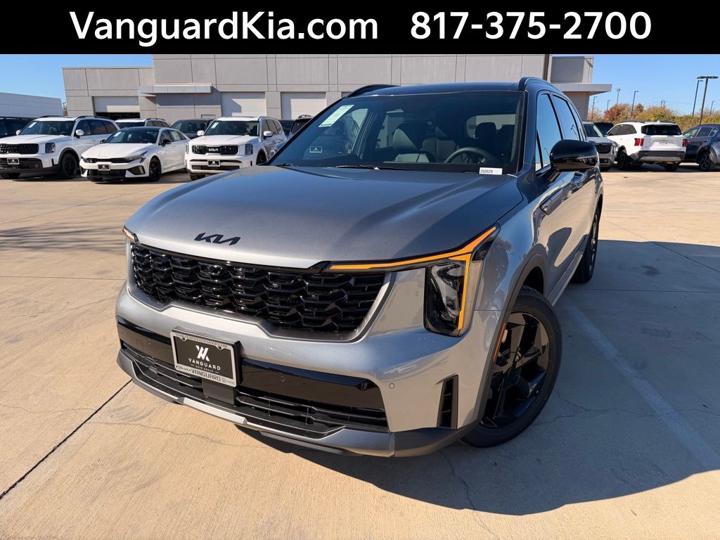 Steel Gray 2026 Kia Sorento Hybrid X-Line SX-Prestige AWD SUV / Crossover All-Wheel Drive 6-Speed Automatic
