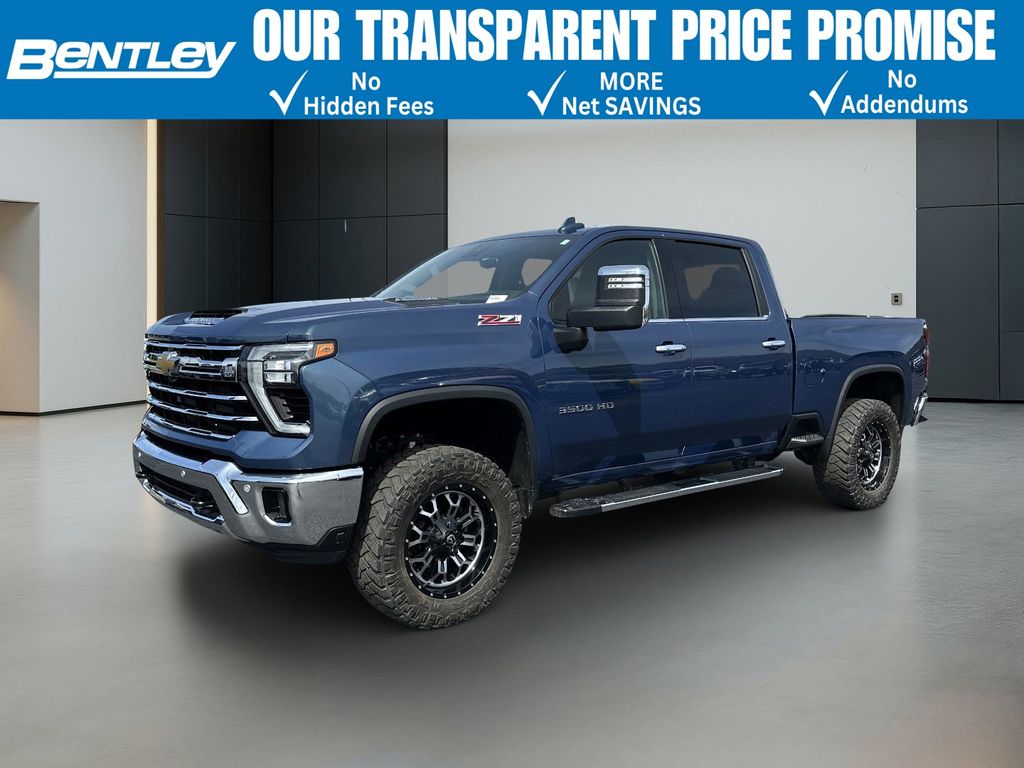 Lakeshore Blue Metallic 2025 Chevrolet Silverado 3500HD LTZ Crew Cab 4WD Pickup Truck Four-Wheel Drive Automatic