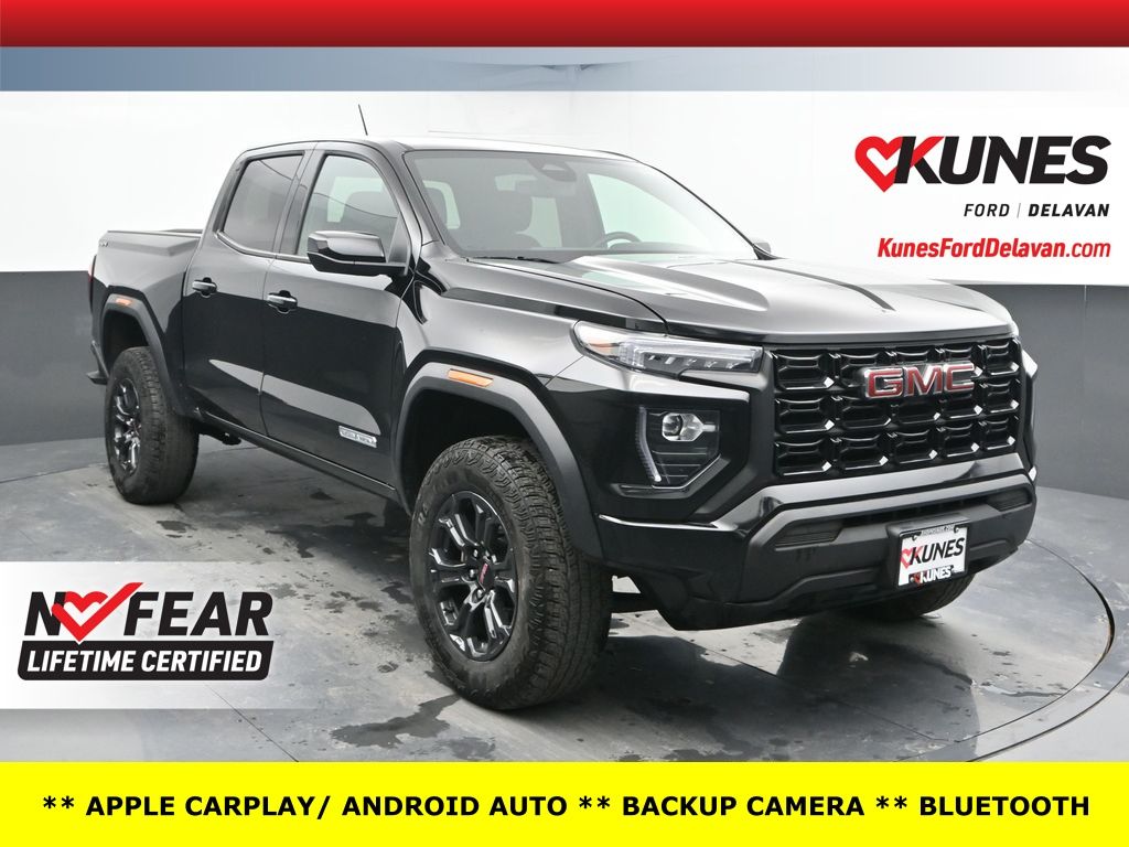Black 2025 GMC Canyon Elevation Crew Cab 4WD Pickup Truck Four-Wheel Drive 8-Speed Automatic