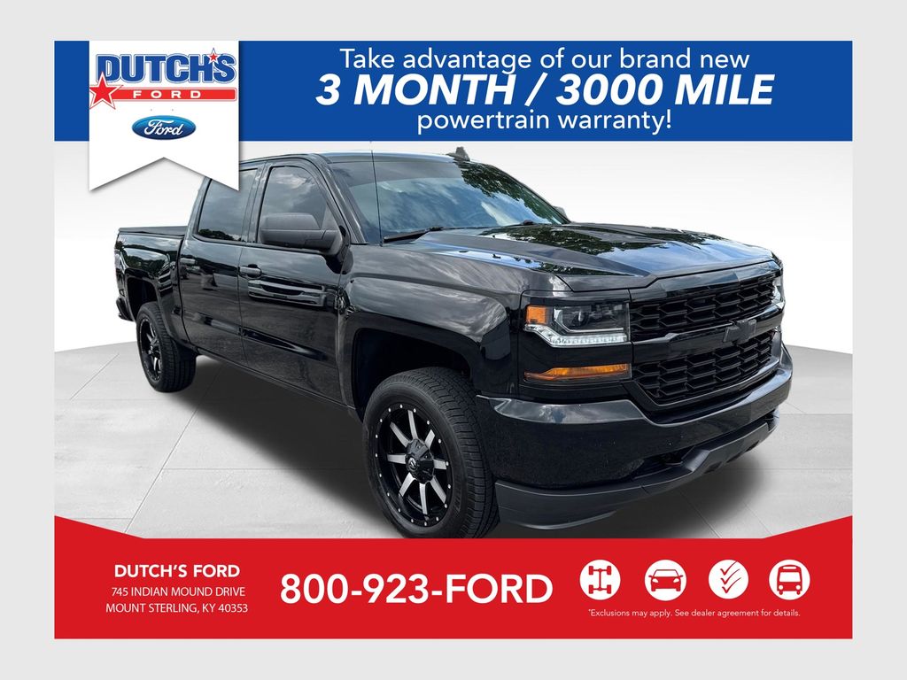 Black 2018 Chevrolet Silverado 1500 Pickup Truck Four-Wheel Drive 6-Speed Automatic Overdrive