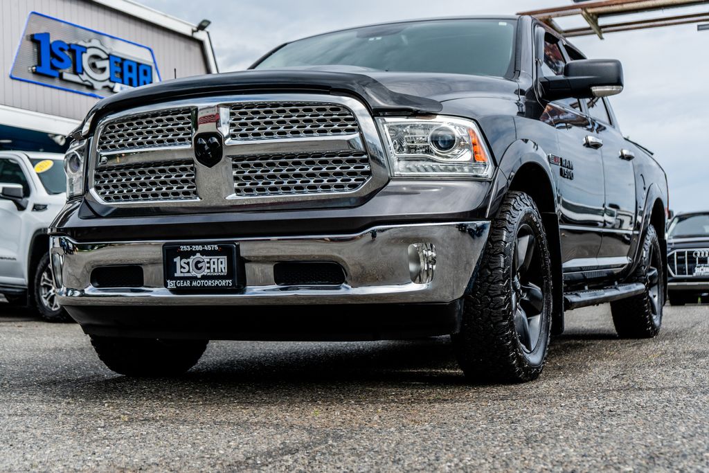 Gray (Granite Crystal Metallic Clearcoat) 2016 RAM 1500 Laramie Crew Cab 4WD Pickup Truck Four-Wheel Drive 8-Speed Automatic