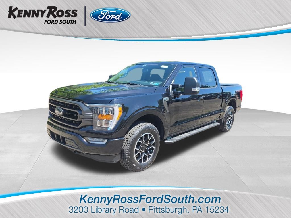 Black Metallic 2022 Ford F-150 XLT SuperCrew 4WD Pickup Truck Four-Wheel Drive Automatic