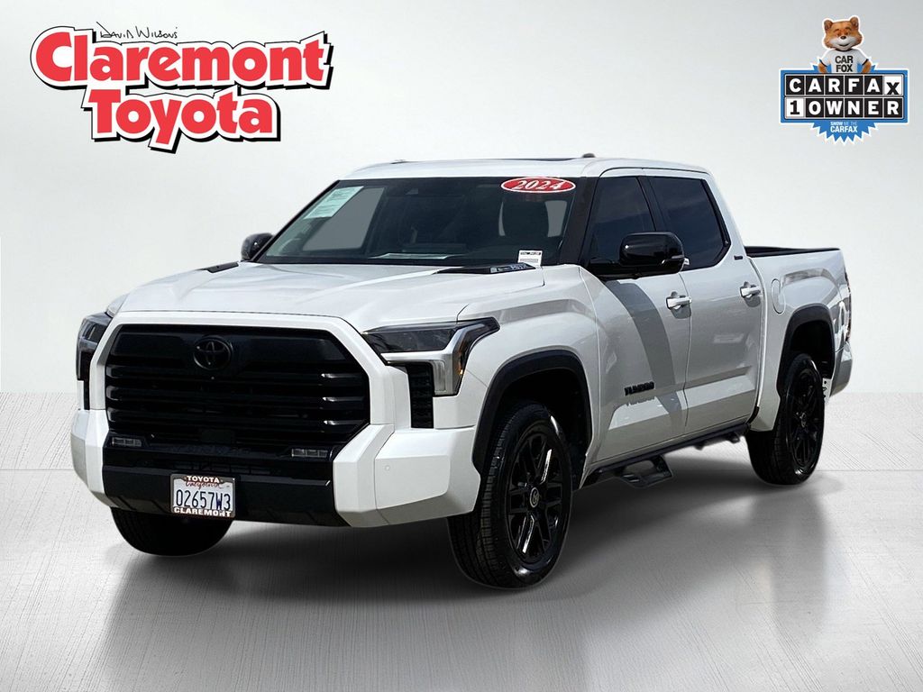 White (Wind Chill Pearl) 2024 Toyota Tundra Hybrid Limited HV CrewMax Cab 4WD Pickup Truck Four-Wheel Drive Automatic