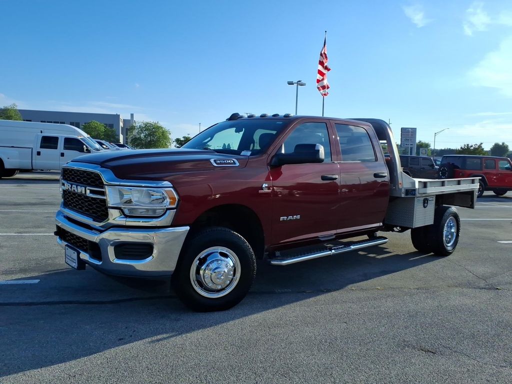 Delmonico Red Pearlcoat 2022 RAM 3500 Tradesman Crew Cab LB DRW 4WD Pickup Truck Four-Wheel Drive 6-Speed Automatic