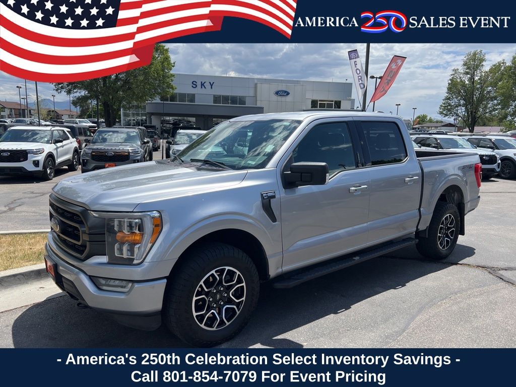 Silver Metallic 2021 Ford F-150 Pickup Truck Four-Wheel Drive Automatic