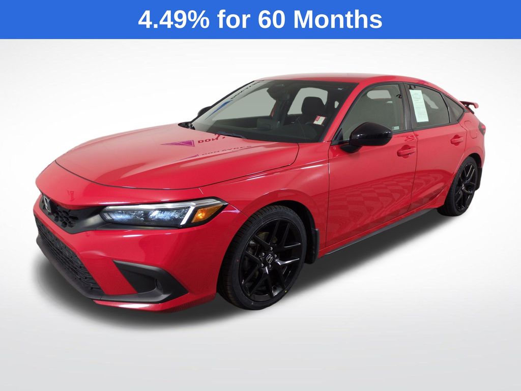 Rallye Red 2022 Honda Civic Hatchback Hatchback Front-Wheel Drive Continuously Variable Transmission