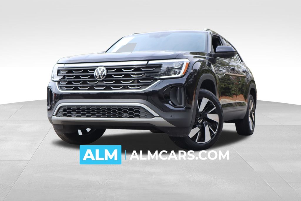 Black 2024 Volkswagen Atlas Cross Sport SE FWD with Technology SUV / Crossover Front-Wheel Drive 8-Speed Automatic