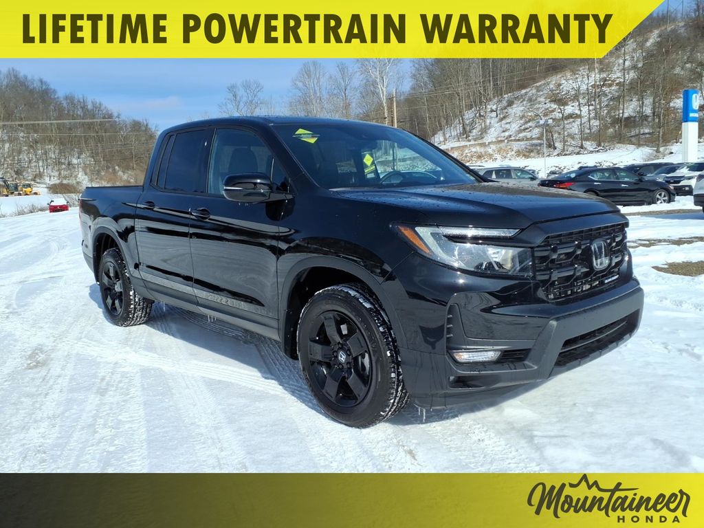 Crystal Black Pearl 2025 Honda Ridgeline Black Edition AWD Pickup Truck All-Wheel Drive 9-Speed Automatic