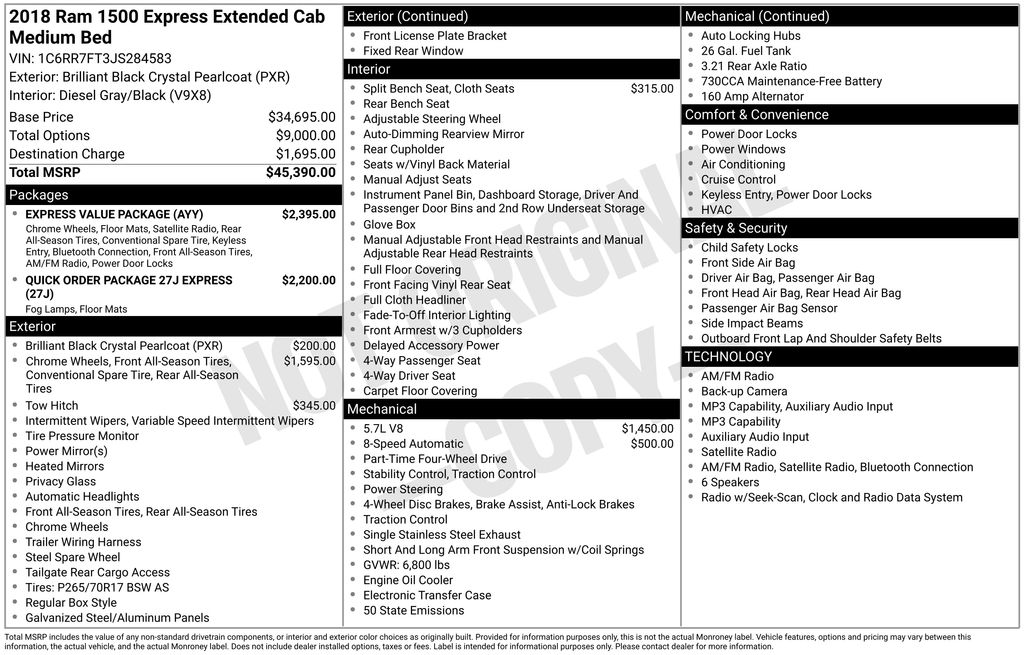 2018 Ram 1500 Express