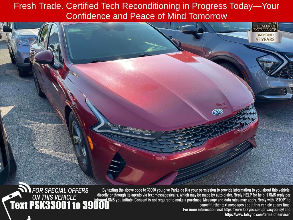 Passion Red 2021 Kia K5 Sedan Front-Wheel Drive 8-Speed Automatic