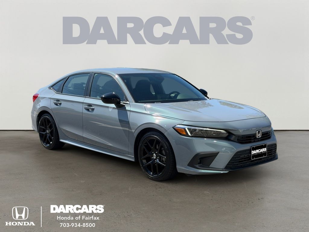 Gray 2024 Honda Civic Sedan Front-Wheel Drive Continuously Variable Transmission
