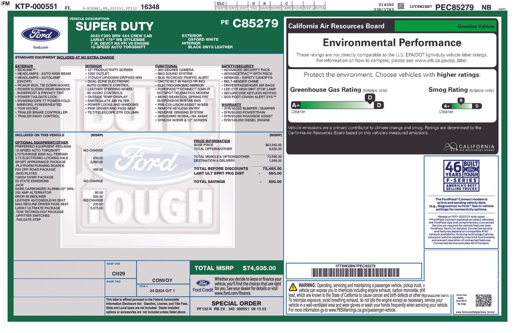 Used 2023 White Ford Lariat image 2