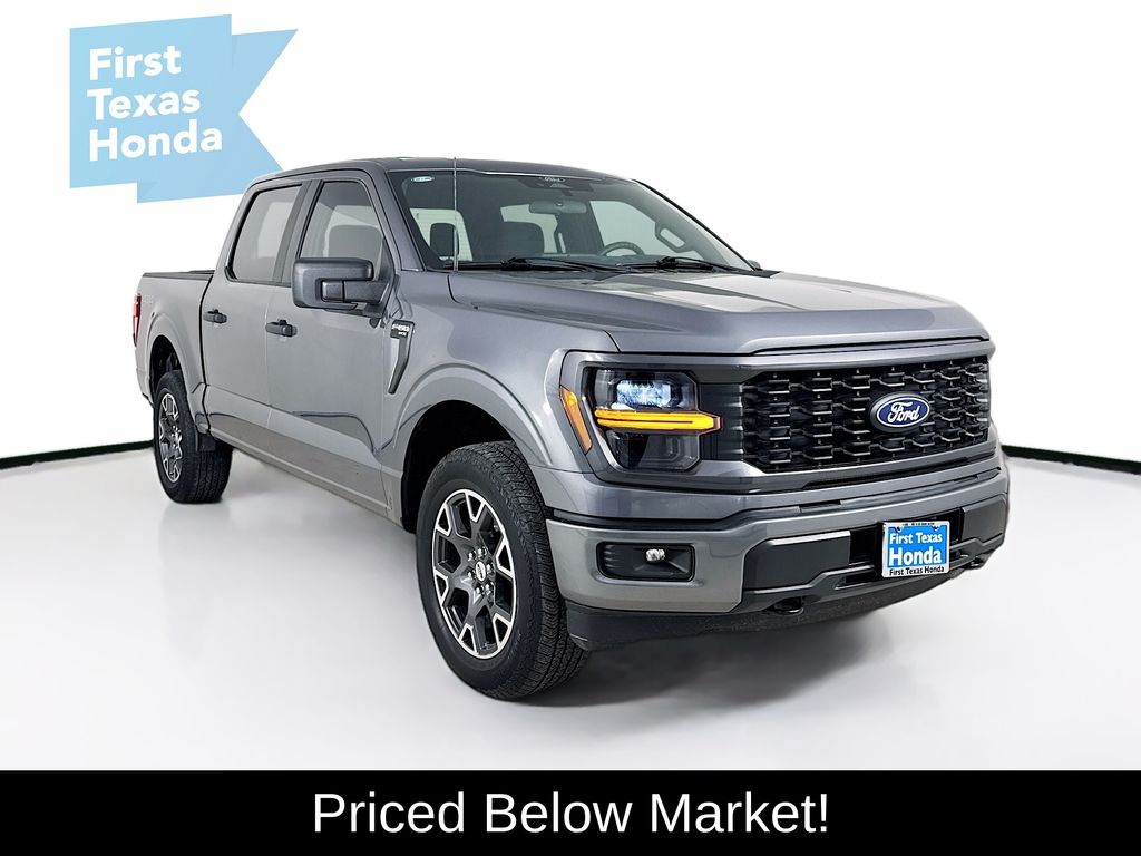 Gray Metallic 2024 Ford F-150 STX SuperCrew 4WD Pickup Truck Four-Wheel Drive Automatic